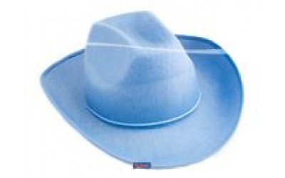 Cowboy hoed vilt licht blauw